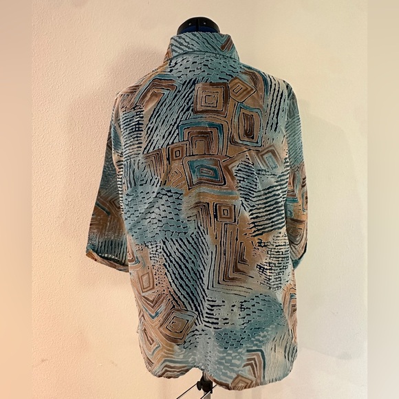 Abstract Patterned Button Down - Picture 3 of 3